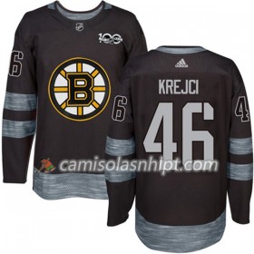 Camisola Boston Bruins David Krejci 46 1917-2017 100th Anniversary Adidas Preto Authentic - Homem